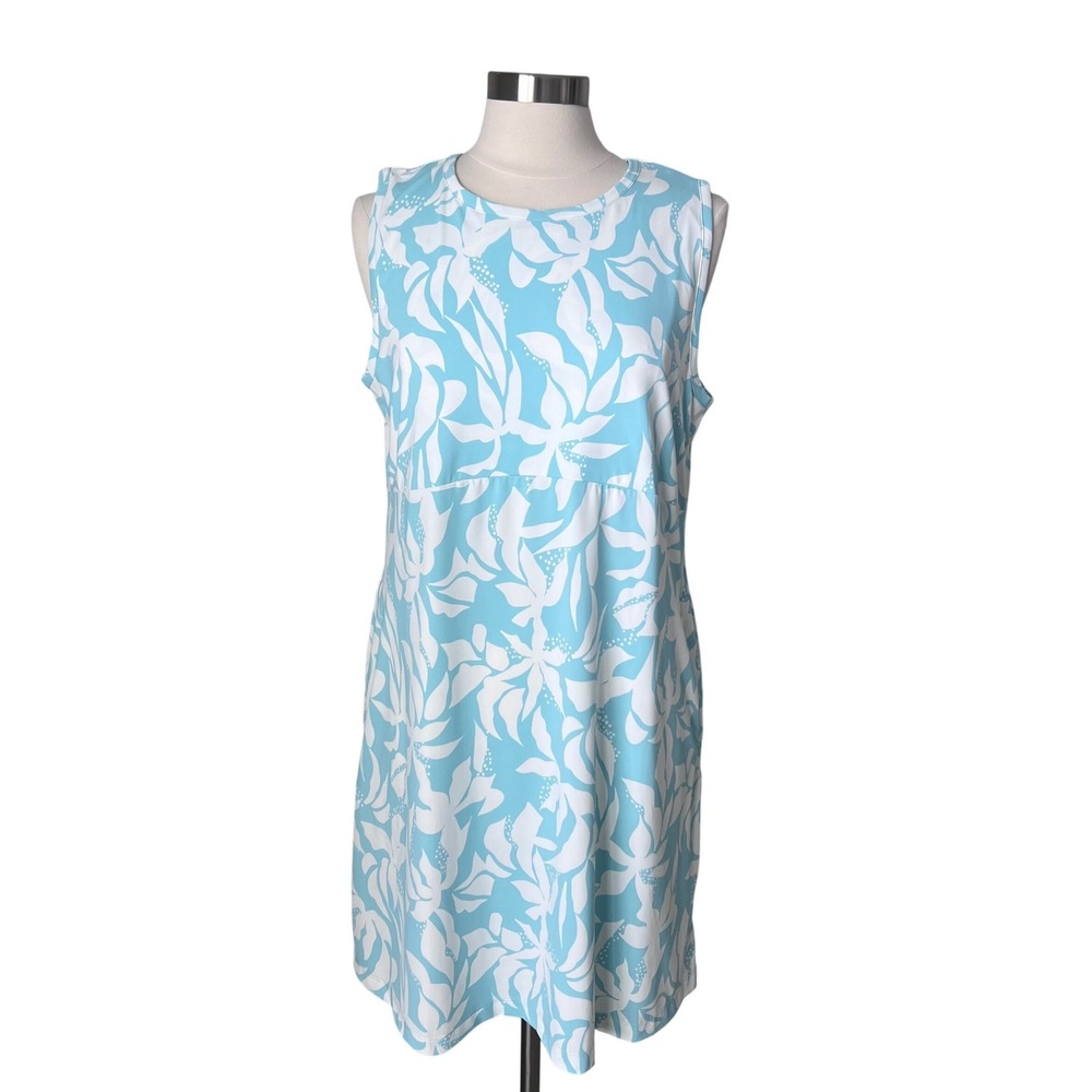 Columbia PFG Freezer Tank Dress Floral Sleeveless Pockets Womens XXL FL9895 - Picture 3 of 11